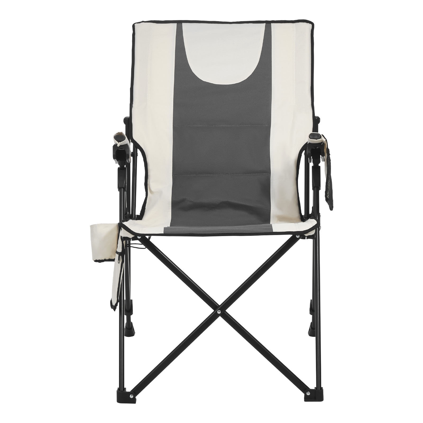Heated Camping Chair, 3 Heat Settings, High Back Folding Camping Chair, Supports 260lbs, Full Padded Beach Chairs With Armrest & Cupholder, Portable Lawn Chairs For Outdoor Sports Travel_maomaolike.com